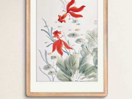 《年年有鱼》祝大家新年快乐! #春节里的传统文化含量拉满了#国画#青年创作者成长计划#国画教学