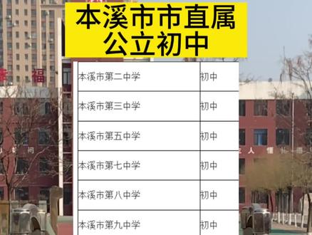 本溪市市直属公立初中#教育 #本溪 #父母必看系列 #升学规划 #学校 @DOU+小助手