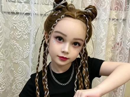跳舞发型 可爱和个性共存的发型#女童发型编发教程 #儿童辫发 #儿童俏皮可爱发型#爵士舞,#爵士舞发型