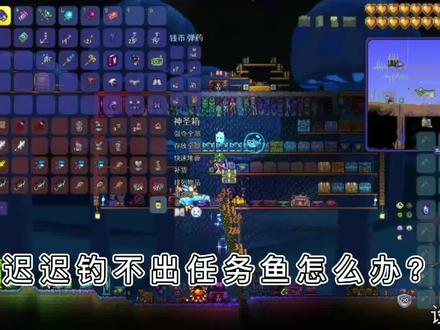 任务鱼迟迟钓不到怎么办?#游戏 #泰拉瑞亚 #泰拉瑞亚手游 @DOU+小助手 @小鱼干诶 #刘浩存