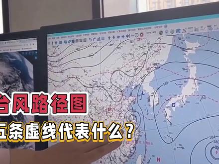 台风路径图详解:5条不同颜色虚线与风力等级揭秘 #气象 #台风