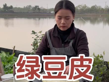 家庭版绿豆皮,超级简单,有手就会。 #农村美食 #绿豆皮 #热门 #dod上热门