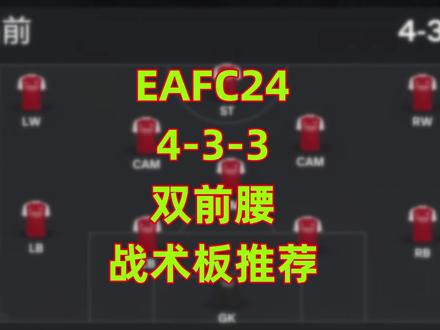 #EAFC24 最新经理模式实用4-3-3双前腰战术板推荐~