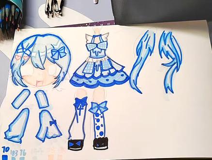 #纸片人#画画#纯手工制作
