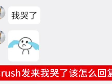 crush发来我哭了该怎么回复 #高情商 #crush #抽象 #搞笑