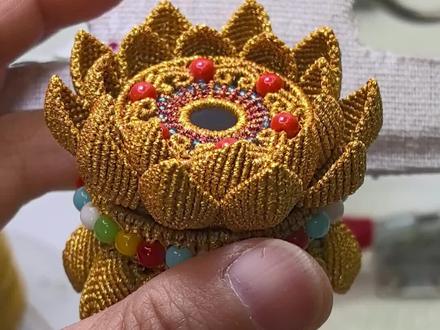 莲花底座 教程来啦!花心1#手工 #手工 #原创 #莲花底座