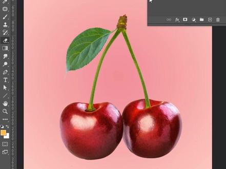 PS教程:这种透明樱桃海报怎么做?#ps #设计师 #教程 #海报设计 #创作灵感