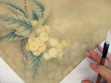 《八哥枇杷图》节选2#工笔画 #国画 #工笔花鸟 #国画也抖音 #传统文化