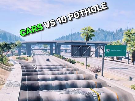 哪辆车能安全跳过10个坑洞#宝马 #汽车动画 #汽车游戏