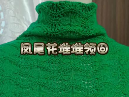 凤尾花堆堆领⑥袖子补录#手工爱好者 #我们一起织毛衣