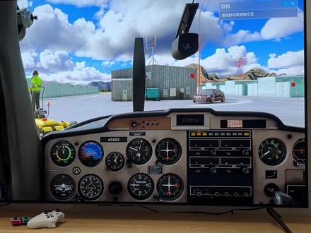 模拟飞行中文设置,记住要退出游戏后再进才会更改为中文#xgp #模拟飞行#xboxseries #游戏机