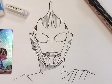 盖亚奥特曼至高形态,奥特曼系列线描简笔#画画 #绘画 #简笔画@抖音小助手