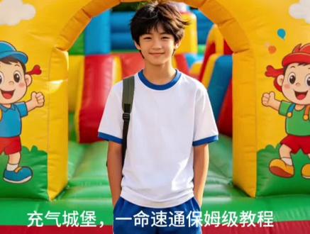 #充气城堡 狂扁小朋友。