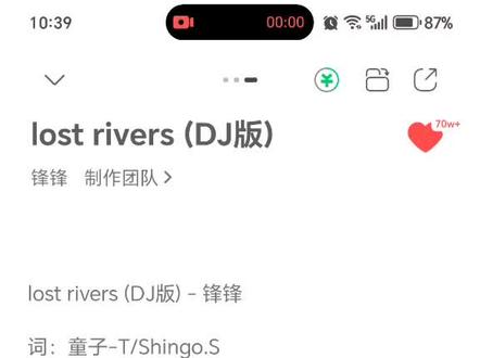 lost rivers(DJ版)-锋锋 #lostrivers #锋锋 #DJ版 作者喜欢听这首歌,抖音搜了没有完整版,特此发一个