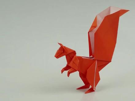 立体折纸之尾巴比身体大的可爱松鼠