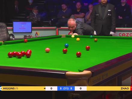 最刺激的对战!赵心童双赛点绝杀希金斯,上演一杆超分精妙绝伦! #台球 #斯诺克 #赵心童 #希金斯 #名场面