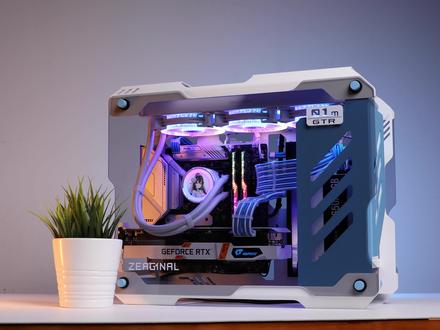 还是回炉重造好一点,炽果ZC-01M GTR 战神 蓝白 高颜值开放式主机装机分享!#装机 #新品上市 #高颜值主机 #开放式主机#炽果主机