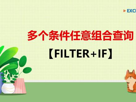 Excel多条件任意组合查询 #Excel技巧 #filter函数 #多条件查询 #Excel查询