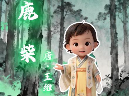 少儿古诗解析《鹿柴》 #鹿柴 #王维 #国学文化 #古诗词 #风景