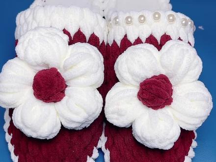 双色泡芙花教程2⃣️#钩针编织 #爱生活爱编织 #手艺人