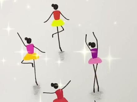 一起画立体芭蕾舞小人#一起学画画 #简笔画 #跟我一起学画画 #立体小人简笔画 #儿童简笔画