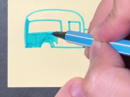 #创作灵感 #简笔画 #手绘 #儿童简笔画 #零基础学画画 #简笔画教程 #一起学画画 #doudream创作者计划 教你画一辆房车