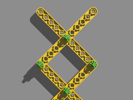 #乐高 平行四边形伸缩结构(伸缩夹子)