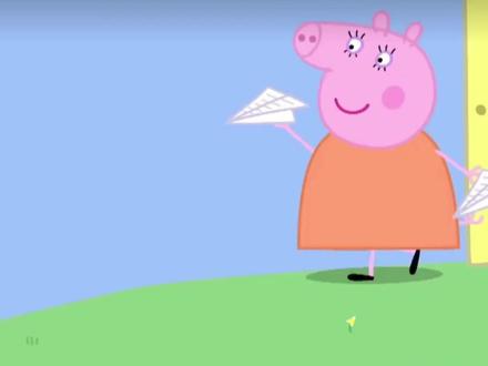 小猪佩奇纸飞机 你一定喜欢,只需4步折出,就可以获得佩奇和乔治的纸飞机快乐啦#纸飞机#折纸 #手工#小猪佩奇