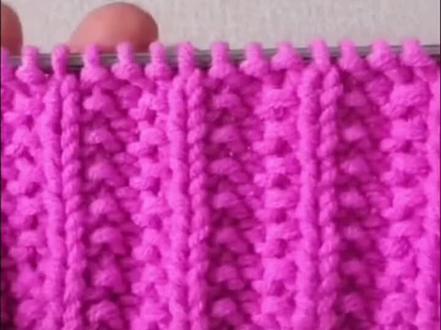 替代罗纹的简单针法,适合毛衣袖口,领口,有弹性,不单调的花样。 #毛线编织 #玩毛线 #毛衣编织教程 #爱手工爱生活 #手工 #喜欢就关注我吧