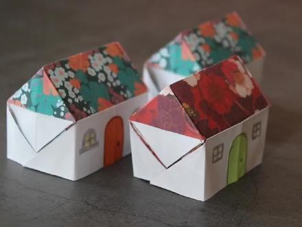 房子折纸 立体房子的折纸方法 #房子折纸