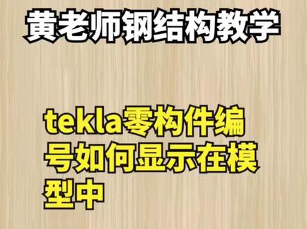 tekla零件编号如何显示在模型里#钢结构设计 #tekla培训 #tekla教学 #钢结构教学 #犀牛建模 #pkpm