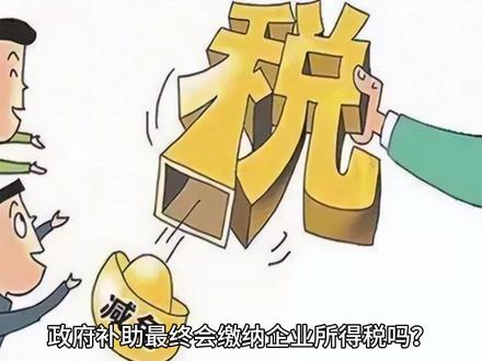 政府补助最终会缴纳企业所得税吗? #财务 #税务 #企业所得税