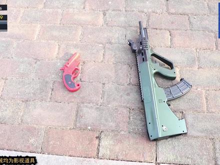 吃鸡真人版:姐姐空投舔黄金小手枪四倍镜,一枪灭98K小伙,厉害