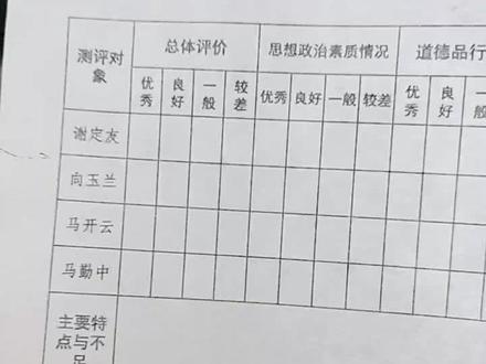 民主测评!我搞这个莫时间样的
