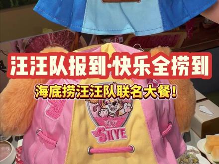 夯!海底捞汪汪队联名亲子大餐!#汪汪队报到快乐全捞到 #来海底捞过六一 #汪汪天团集结海底捞 #我是热点劳模 #抖音心动上新日