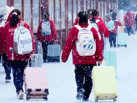 落雪成诗意!一场雪,让新年的期盼和浪漫浸润浑中校园,再次放假便是新年#新年#浑源中学 #夫子的眼#下雪