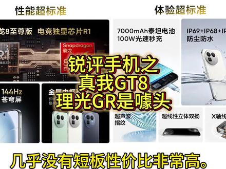 真我GT8:我没降价前,我看清了很多 #我要意气风发 #真我GT8 #锐评手机 #拍机堂淘机#理光GR