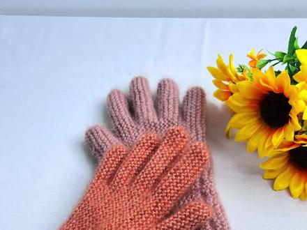手套左手教程一#手工编织零基础教学 #零基础教学