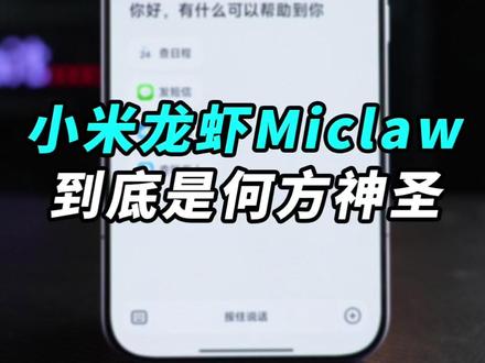 小米龙虾miclaw到底是何方神圣? 全网最细,小米手机端Agent miclaw保姆级体验!小米龙虾都能实现哪些功能?#AI新星计划 #硬核玩家计划