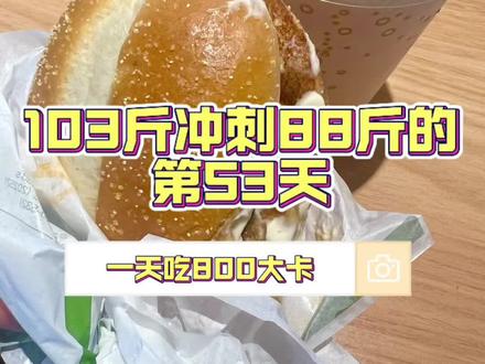 冲刺88斤的第53天吃了麦当劳板烧鸡腿堡~#减肥打卡 #减脂期 #一天吃什么 #热量测评