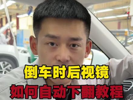 倒车时后视镜如何自动下翻教程#汽车知识 #每天一个用车知识 #汽车知识分享