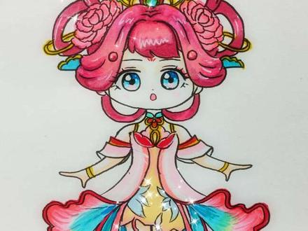 画星卡梦少女牡丹花神 #星卡梦少女 #画星卡梦少女牡丹花神 #牡丹花绘画教程 #手绘 #画星卡梦少女