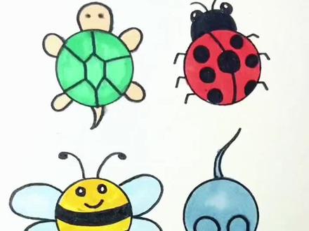 用圆圈画各种小动物#简笔画 #简笔画教程 #简笔画的日常 #简笔画卡通