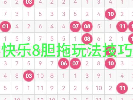 福彩快乐8胆拖玩法技巧 #大奖 #揭秘