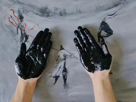 大圣好久不见#水墨画 #天庭三大反骨仔 #哪吒#杨戬#二郎显圣真君