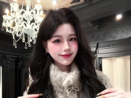 好闪的蝴蝶结 #皮草穿搭#手势舞#大波浪#WM无锡#