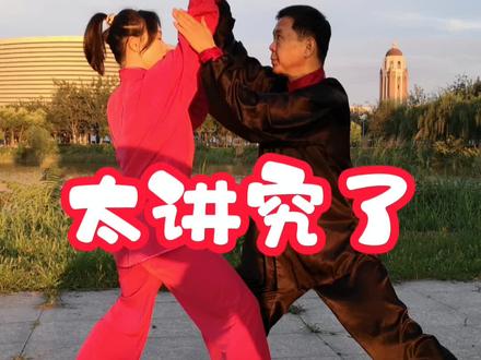 立圆推手很讲究,不仅美,更要有技术内涵。#太极推手#花步#实战#武术