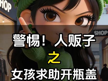 人贩子利用小女孩求助别人开瓶盖实施诱拐手段 #儿童安全 #防拐骗 #家长必读 #原创动画 #人贩子