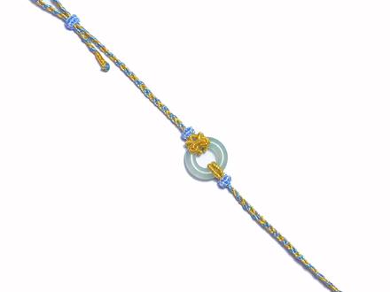 第86期|四股扁编,平安扣手链手绳。 #手工编织 #手工 #编织手绳