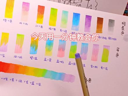 马克笔渐变色的画法#简笔画 #儿童画 #渐变色 #马克笔渐变色画法